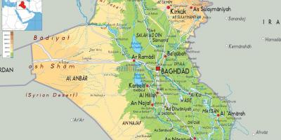 Kaart Iraagi geograafia