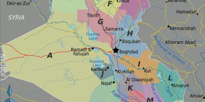 Kaart Iraagi piirkondades